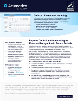 Deferred revenue accounting