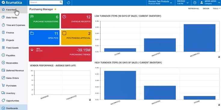 Purchasing Manager - PO Dashboard in Acumatica - Milestone2