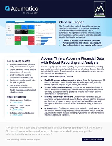 newGeneralLedger datasheet