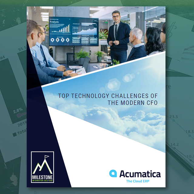 top tech challenges of CFOs - MIS for Acumatica Card