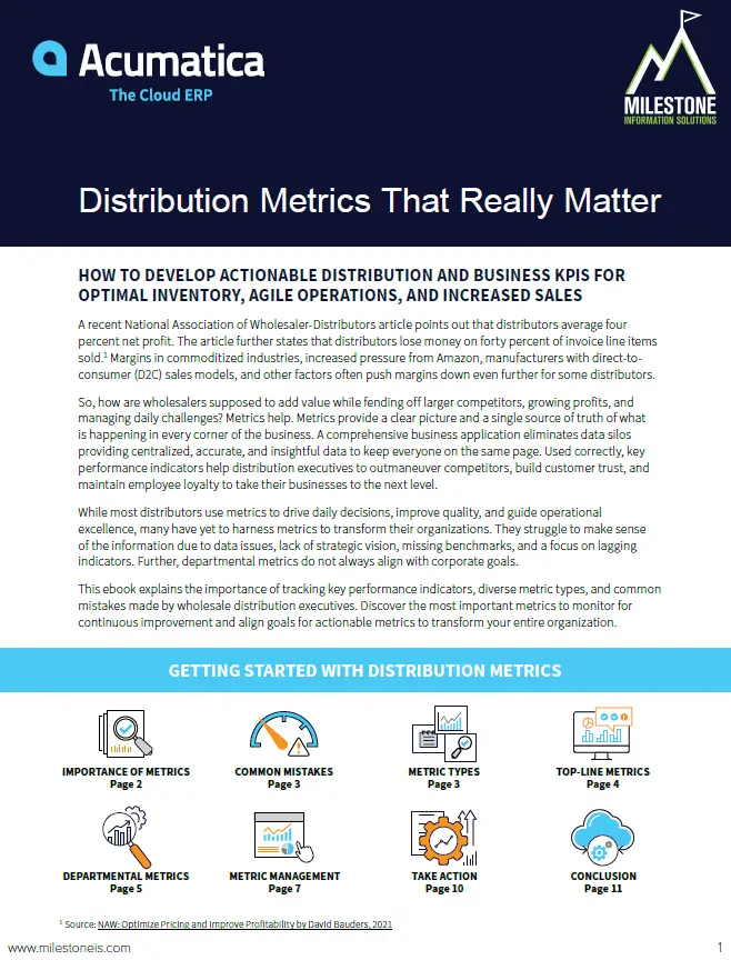 Acumatica Dist Metrics