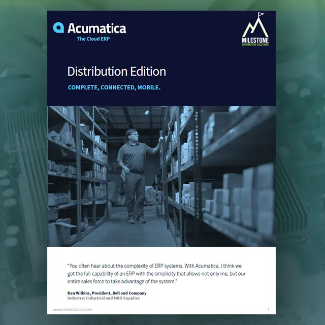 Acumatica Distribution Overview Card
