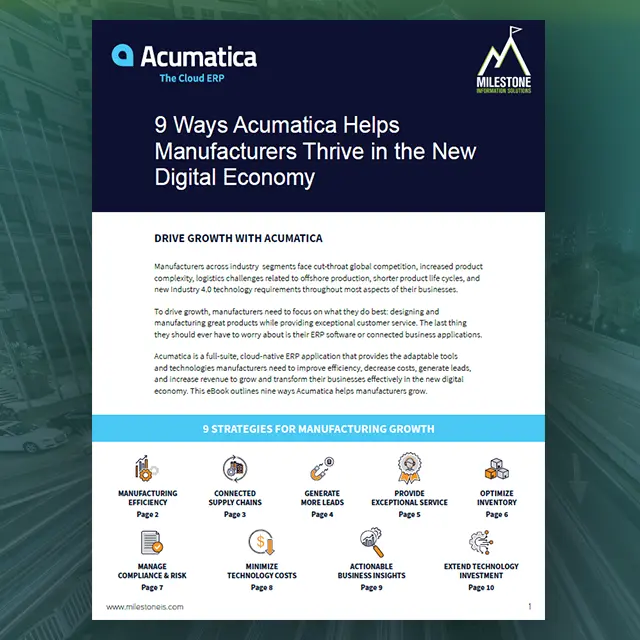 Cloud ERP Helps Manufacturers Thrive Card